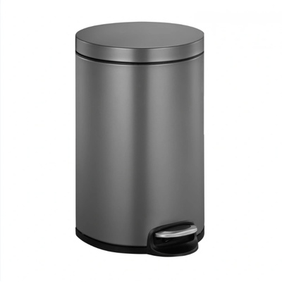 EKO-Europe EKO Кош за отпадъци с педал SERENE - графит - 8 л (EKO 921508 - Platinum)