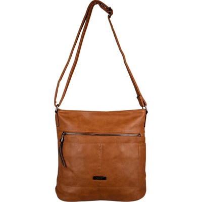KIARA dámska crossbody koženková kabelka Svetlohnedá