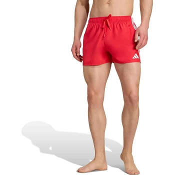 Adidas Бански гащета Adidas 3 Stripes 3´´ swimming shorts - Red (Pure Ruby / White)