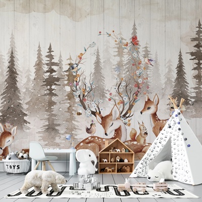 Art Gift Decor Детски Фототапет с животни - Вълшебният лес