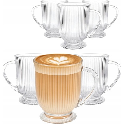 Design Ryhované poháre na latté, súprava 6 kusov Altom Selena 500 ml