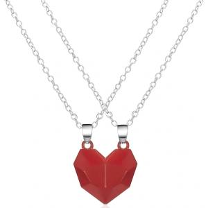 HARAHU Колие Magnet Heart - Червен KP26945