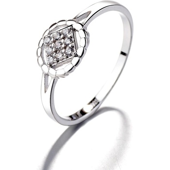 DELIS Пръстен от сребро 925, jw1387, елегантен дизайн с камъни, с родиево покритие (jw1387)