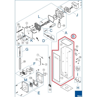 SPCAB02200 kit krytu pro závoru WIDEM