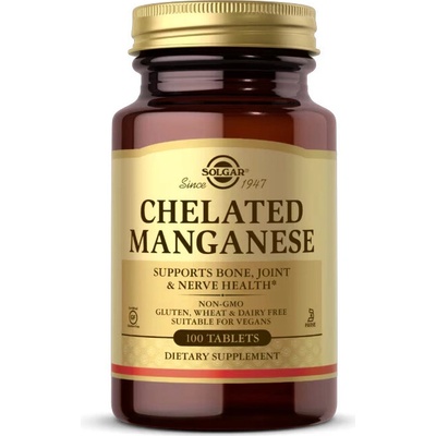 Solgar Manganese Chelated Mangán 8 mg 100 tabliet