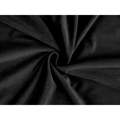 Prima-obchod Velvet / samet strukturovaný jednobarevný, barva 28 černá