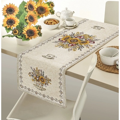 Mondo Gobelínový běhoun slunečnice Chenille IT101 50x40 cm