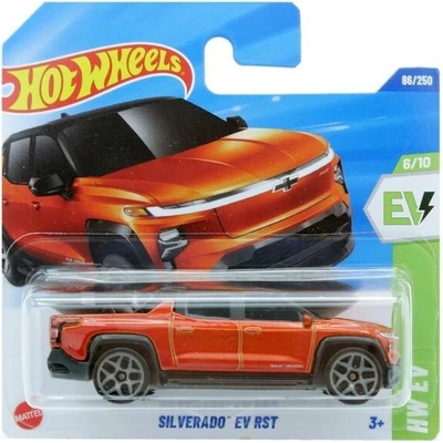 Mattel Hot Wheels Silverado EV RST červené