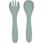 Kikkaboo Сет вилица и лъжица Platinum Silicone Sage