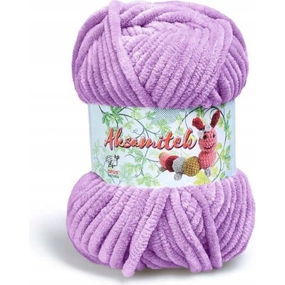 Příze Aksamitek Opus 50g plyšová 223 liliová (fialková)