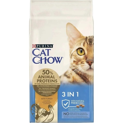 PURINA CAT CHOW FELINE 3IN1 Turkey 15 kg