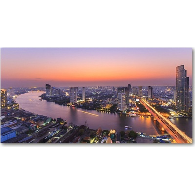 Fotoobraz na skle západ Bangkok 100x50 cm