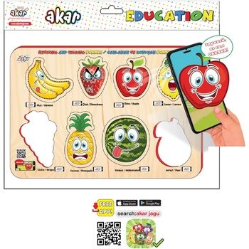 Image 1 of Jagu Образователен говорещ пъзел Jagu - Плодове, 8 части (92-188)