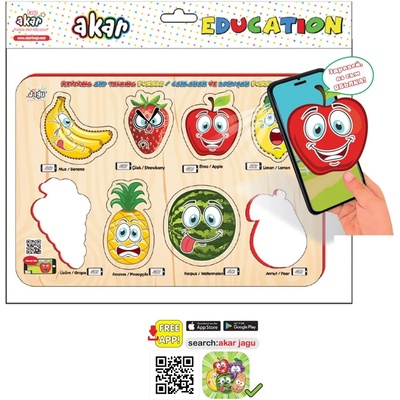 Jagu Образователен говорещ пъзел Jagu - Плодове, 8 части (92-188)