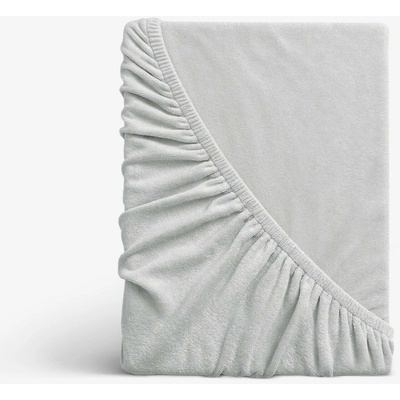 Goldea froté elastické prostěradlo světle šedé 180x200