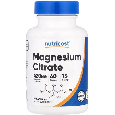 Nutricost Magnesium Citrate 420 mg 60 kapslí