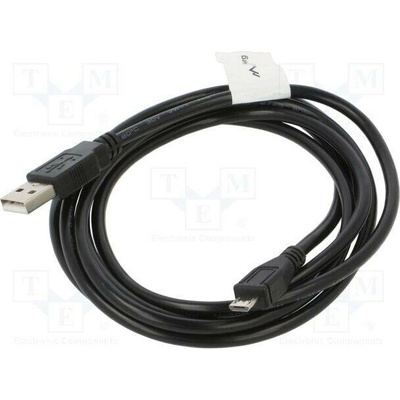 Lanberg CA-USBM-10CC-0018-BK USB 2.0, USB A vidlice,USB B micro vidlice, zlacený, 1,8m