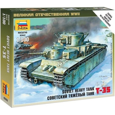 Zvezda Easy Kit Soviet Tank T 35 1:100
