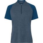Vaude Дамска фланелка с къс ръкав за колоездене Vaude Women's Tamaro Half Zip Shirt IV Cycling jersey - Dark Sea Uni - размер 36 (EU) (156-2552-0511)