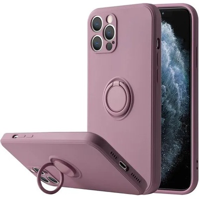 IPhone Кейс Vennus Silicone Ring за IPhone 12 Pro, Метален ринг, Защита около камерата, Лилав (3556)