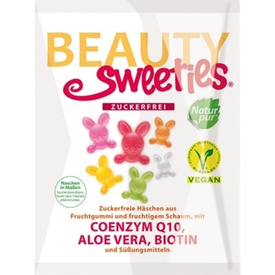 Beauty Sweeties žvýkací králíčci bez cukru s ovocnými příchutěmi 125 g