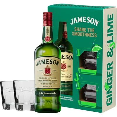 Jameson 40% 0,7 l (darčekové balenie 2 poháre)