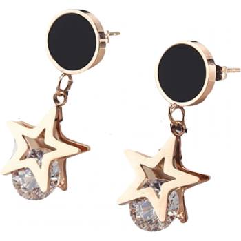 HARAHU Обеци da-18797 - Златна / Черна kp18797 (da-18797)