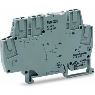 Wago Railový terminál s miniaturním relé 24V DC 1P (859-304)