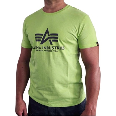 Alpha Industries Basic T Shirt Hornet Green zelené