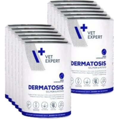 VetExpert Veterinary Diet 4T Dermatosis Dog Salmon & Potato 12 x 400 g
