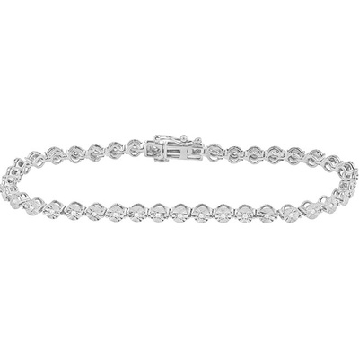 Eppi Strieborný náramok s trblietavými lab-grown diamantmi Alessio BR44686