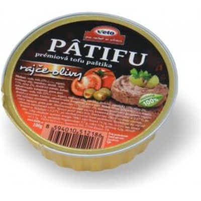 Veto Patifu Paštika tofu rajče a olivy 100 g – Zbozi.Blesk.cz