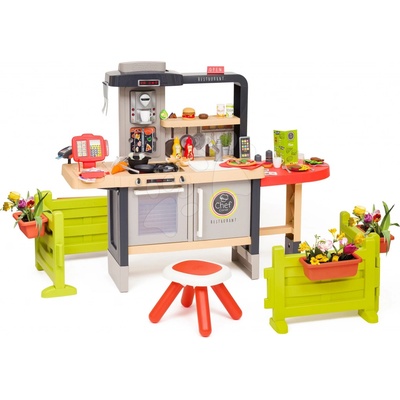 Smoby Reštaurácia s elektronickou kuchynkou Chef Corner Restaurant na záhrade