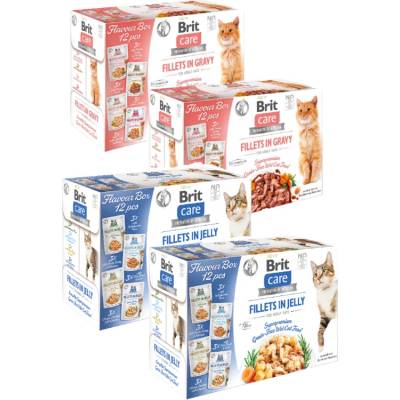 BRIT CARE Cat Mix příchutí 48x85 g