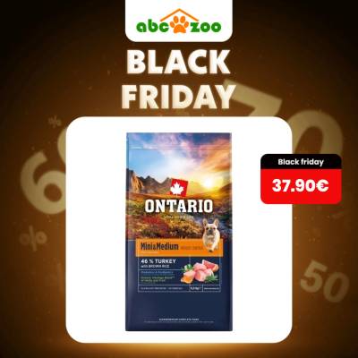 Ontario Mini & Medium Weight Control Turkey & Brown Rice 6,5 kg