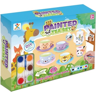 Felyx Toys Керамичен сервиз за чай за оцветяване Painted Tea Set Животни 18ч (1008807F)