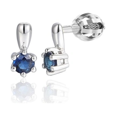 Gems, Luxusní peckové náušnice Nivora se safíry z bílého zlata, 585-38-3-4101.1B00.0.00.602.05