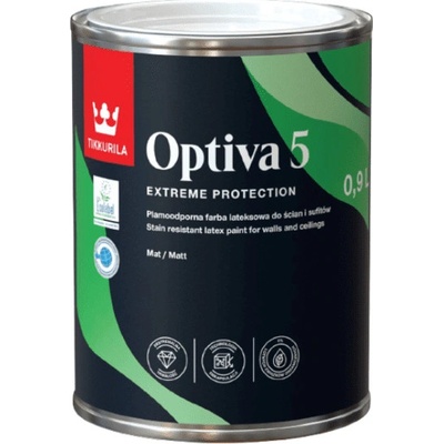 OPTIVA 5 MATT - Umývateľná farba s matným efektom TVT N499 - basalt 0,9 l