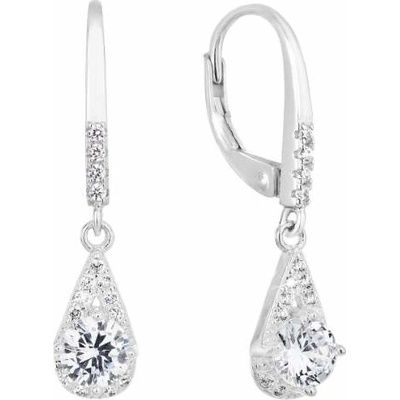 Pavona Půvabné stříbrné náušnice se zirkony 11305.1