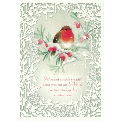 Pohlednice Vánoční ptáček – Zboží Dáma