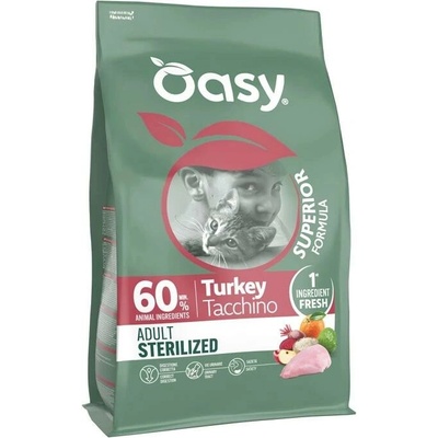 Oasy Cat Superior Sterilized krůtí 1,5 kg