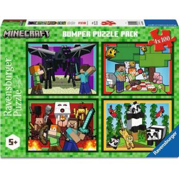 Ravensburger - Puzzle 4x100 Minecraft - 100 piese