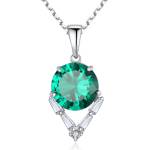 Silenti Jewelry Сребърно колие "Фигура" - Червен