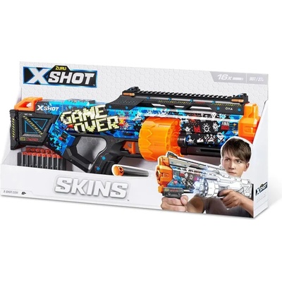 ZURU Мега бластер с барабан Zuru X Shot Skins - Last Stand, Game Over, с 16 стрели (36518)