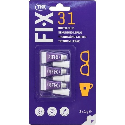 TKK ЛЕПИЛО СЕКУНДНО TKK FIX 31 SUPER GLUE 3x1гр (51775)