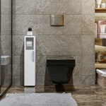 ASIR GROUP Шкаф с поставка за тоалетна хартия STAR 65x15 cм бял (AS0636)