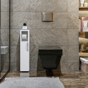 ASIR GROUP Шкаф с поставка за тоалетна хартия STAR 65x15 cм бял (AS0636)