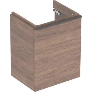 Geberit Smyle Square - Шкафче за умивалник, 49x41x62 см, 1 врата, панти отдясно, орех/лава 500.363. JR. 1 (500.363.JR.1)