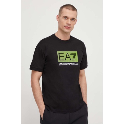 EA7 Emporio Armani Памучна тениска EA7 Emporio Armani в черно с принт (PJFBZ.3DPT40.1200)