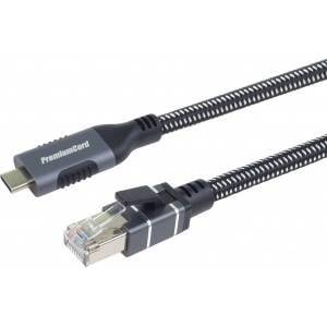 PremiumCord USB-C to LAN RJ45 10/100/1000 Ethernet Cable, 3m